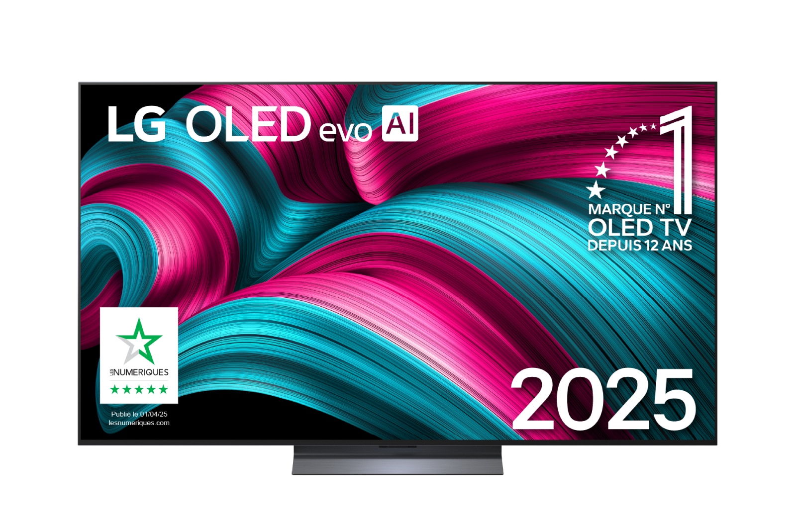 Vue avant de 65 pouces (164 cm) | LG OLED evo AI C5 | 4K Smart TV | 2025 OLED65C54LA